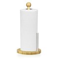 Home Basics Home Basics Bamboo Paper Towel Holder with Steel Dispensing Side Bar ZOR96213